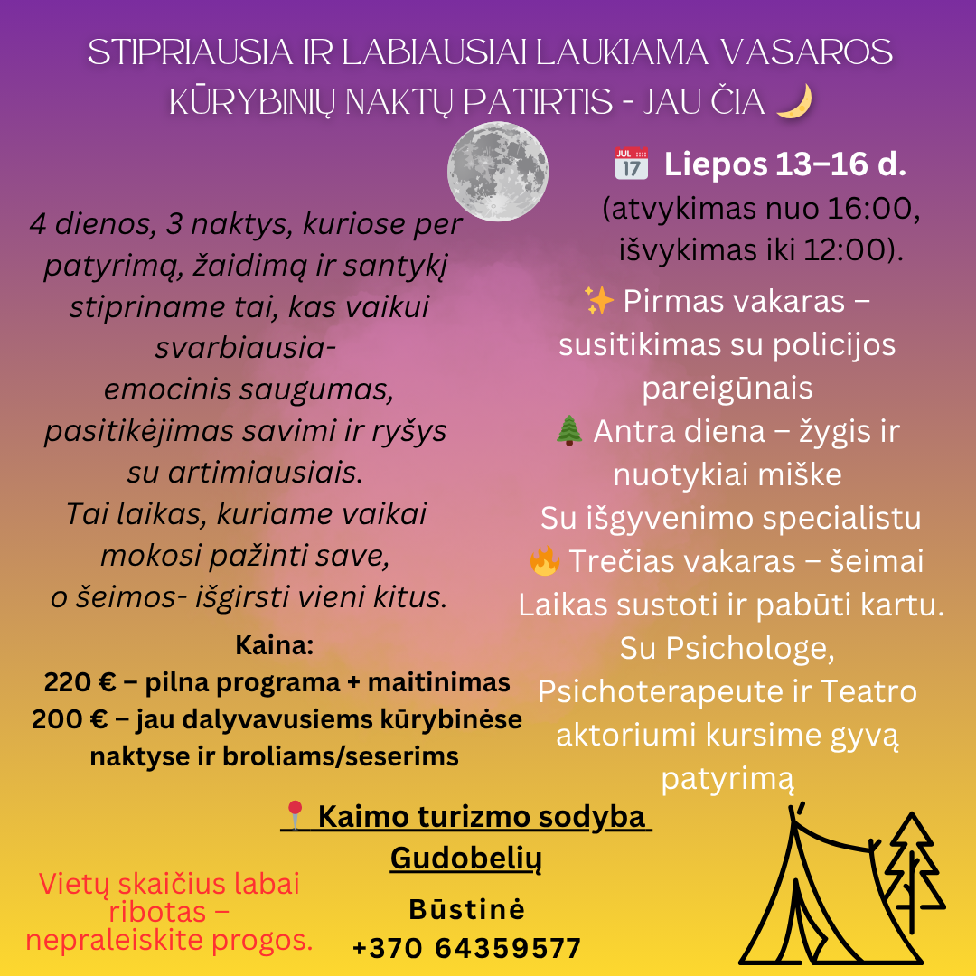 Kūrybinių naktų patirtis